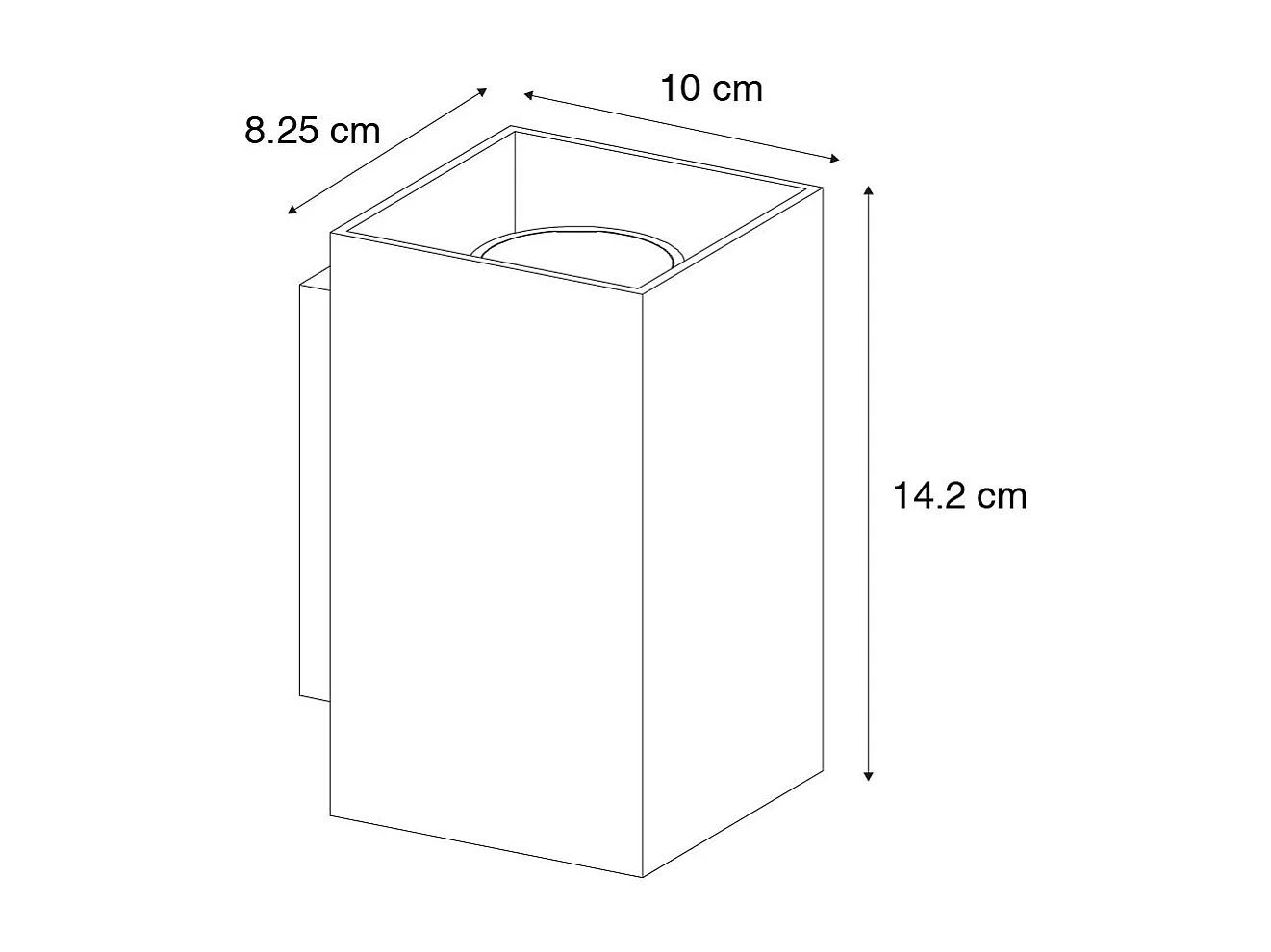 Applique moderne carrée en bronze foncé - Sandy