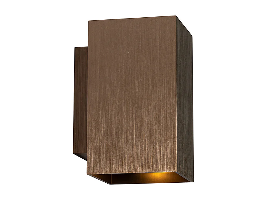 Applique murale moderne bronze foncé carrée 2 lumières - Sandy