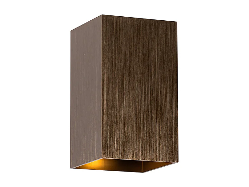 Applique murale moderne bronze foncé carrée 2 lumières - Sandy