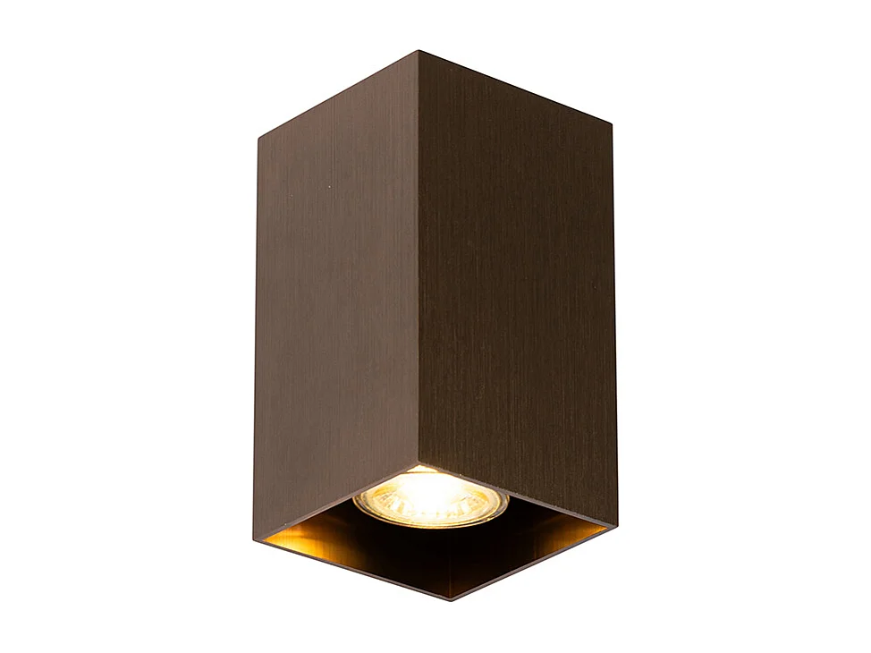 Applique murale moderne bronze foncé carrée 2 lumières - Sandy