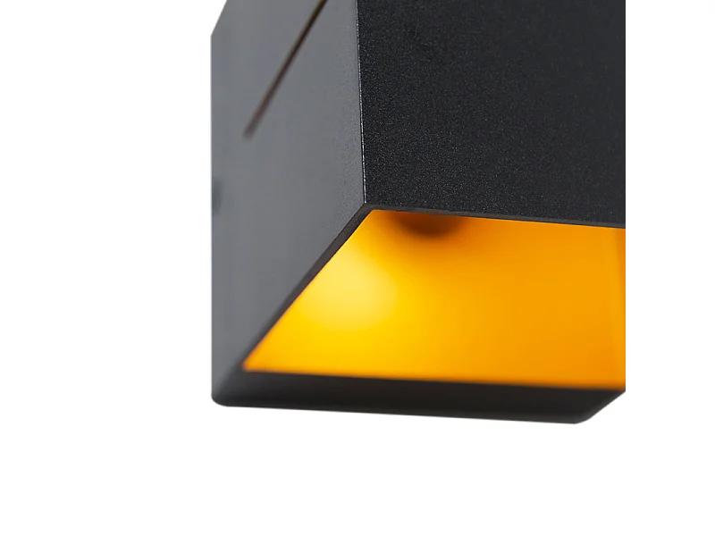 Applique moderne noire et dorée 9,7 cm - Transfer Groove