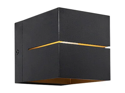 Applique murale moderne noire et dorée 9,7 cm - Transfer Groove