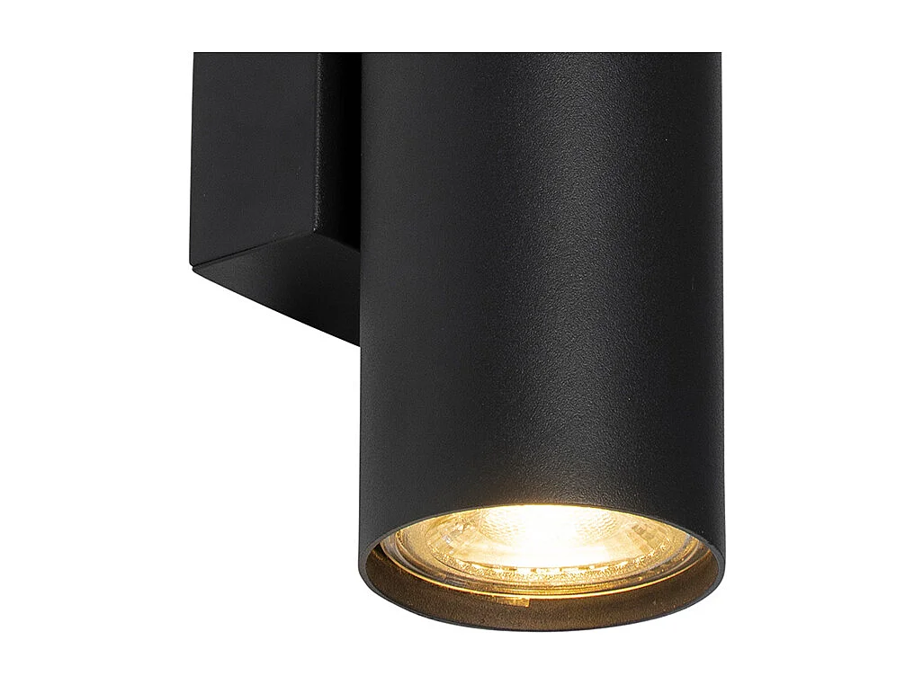 Applique murale moderne noire 2 lumières - Jeana