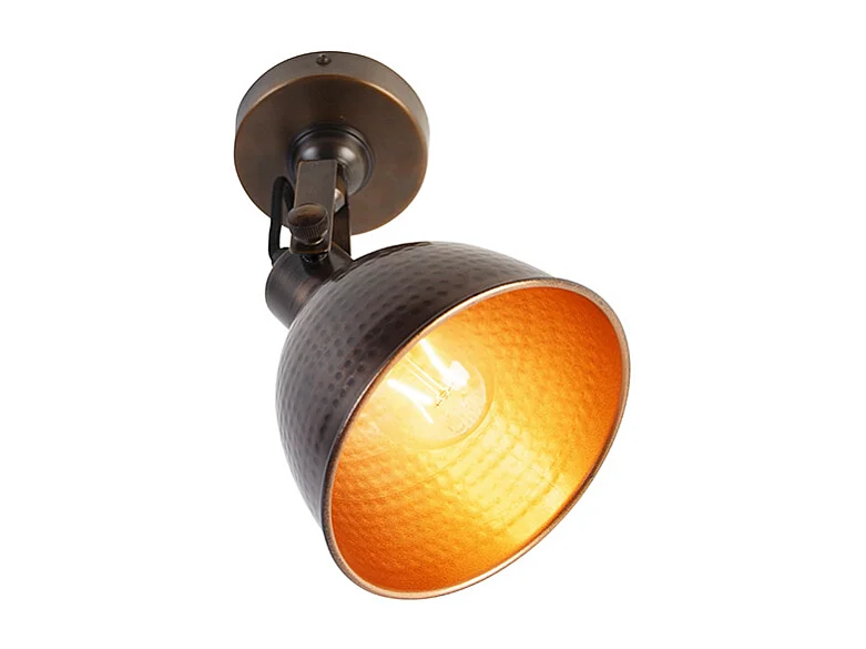 Applique murale industrielle bronze avec cuivre réglable - Liko