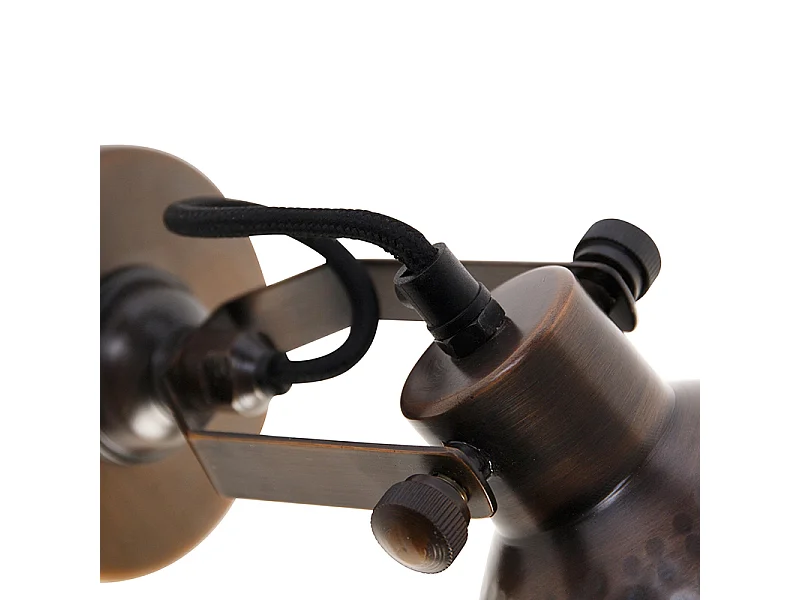 Applique murale industrielle bronze avec cuivre réglable - Liko