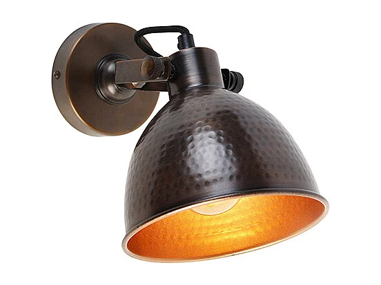 Applique murale industrielle bronze avec cuivre réglable - Liko