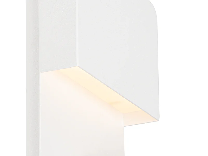 Applique murale blanche avec LED, USB et liseuse avec interrupteur - Robin