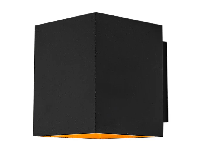 Applique design carrée noire et dorée - Sola