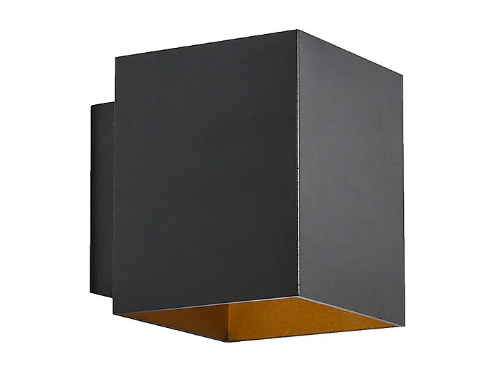 Applique design carrée noire et dorée - Sola