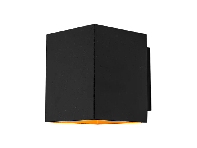 Applique design carrée noire et dorée - Sola