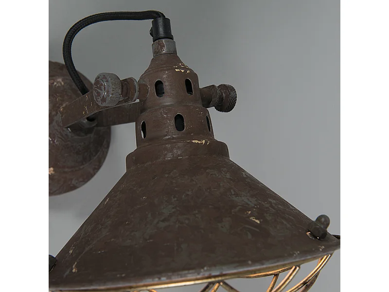 Applique et plafonnier vintage marron inclinable - Barrack