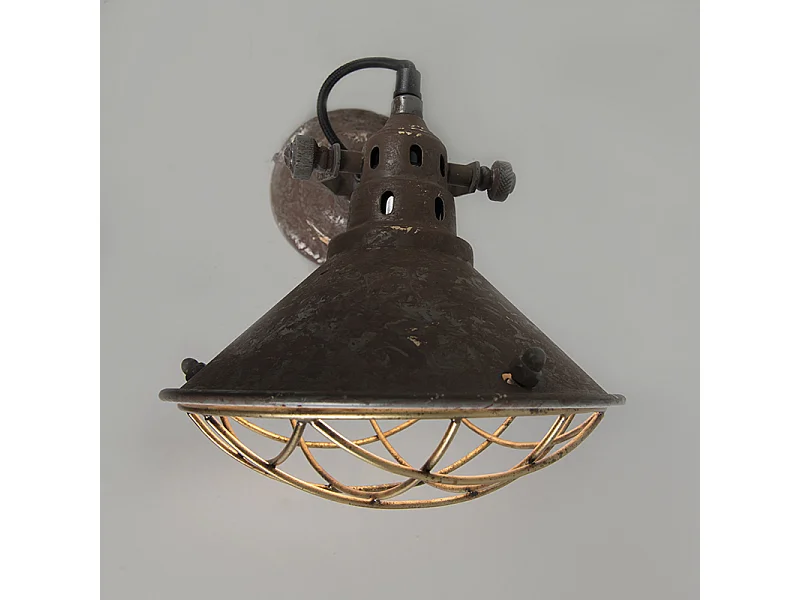 Applique et plafonnier vintage marron inclinable - Barrack