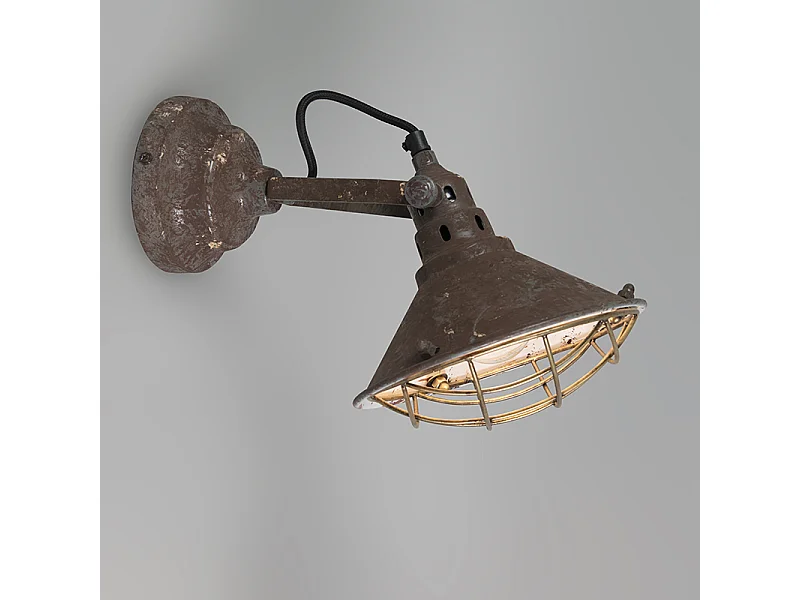 Applique et plafonnier vintage marron inclinable - Barrack