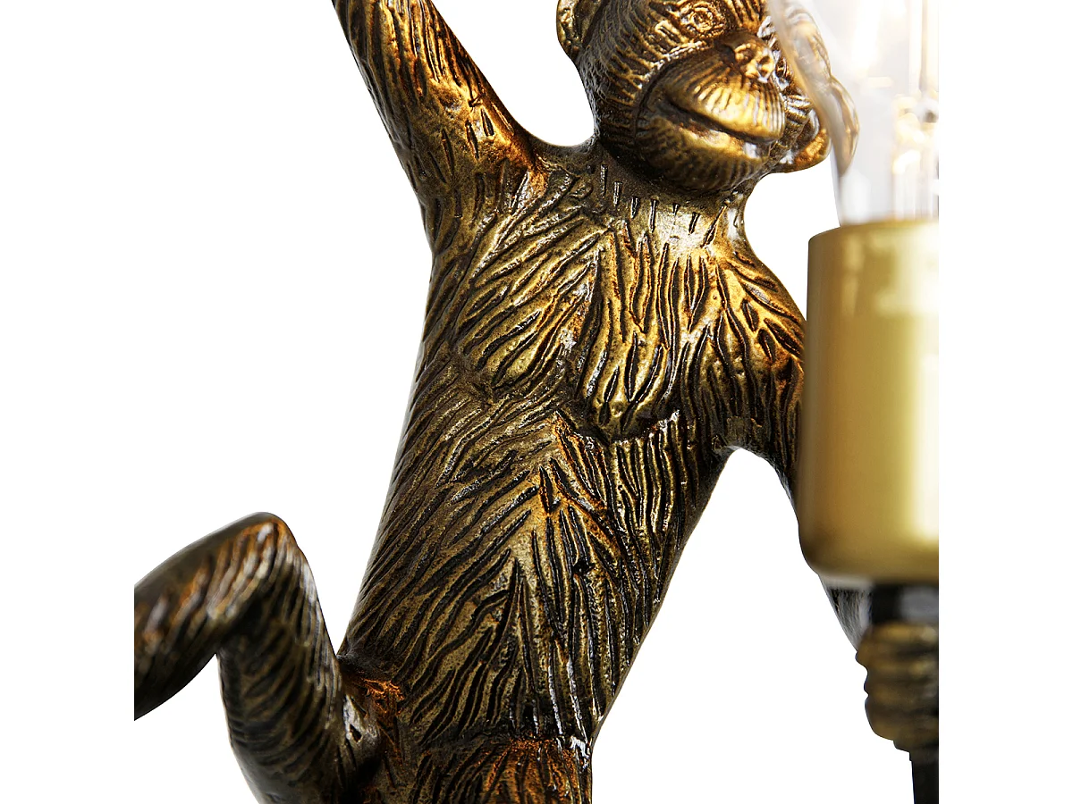 Applique Murale Classique Dorée - Singe Animal