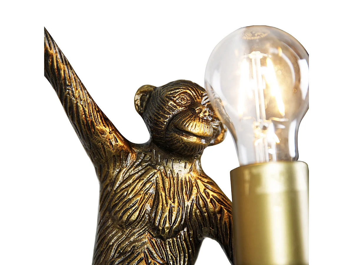 Applique murale singe dorée - Animal Monkey