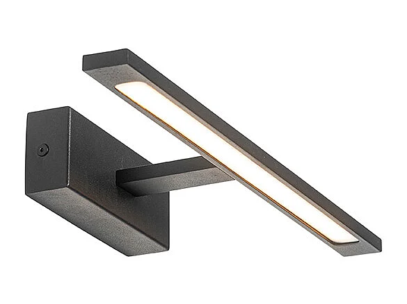 Applique murale moderne noire 41,5 cm avec LED IP44 - Jerre