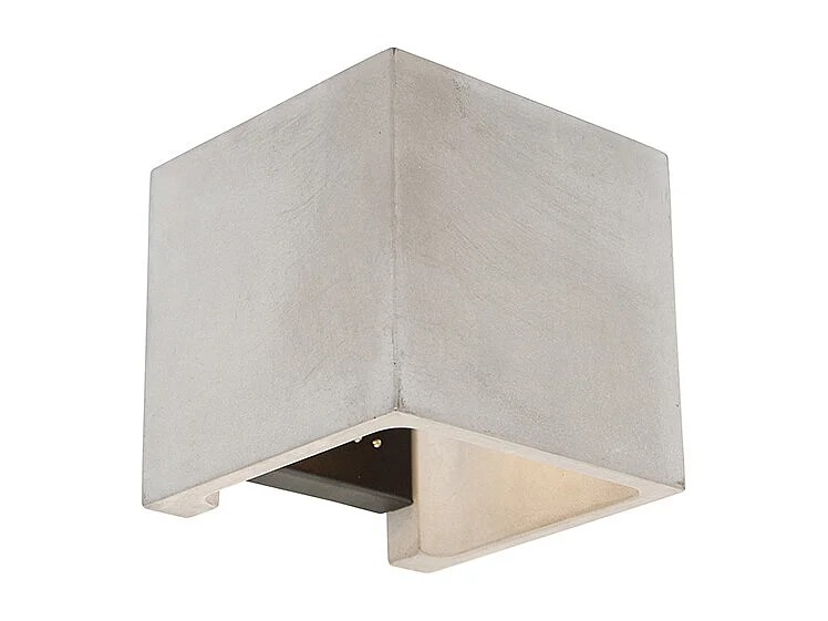 Applique murale carrée rustique en béton - Alban