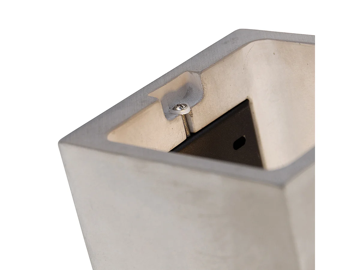 Applique murale carrée rustique en béton - Alban