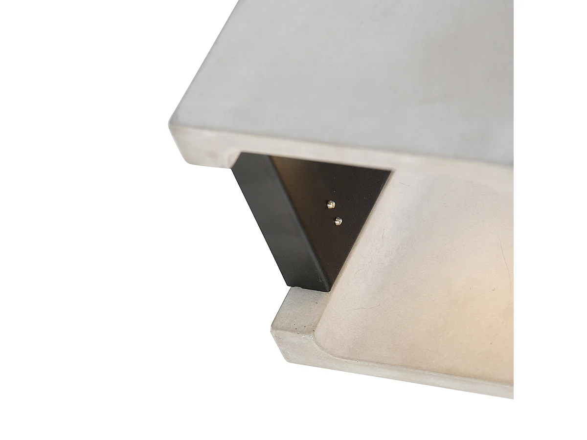 Applique murale carrée rustique en béton - Alban