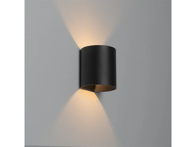 Applique murale moderne noire avec effet de lumière - Sabbio