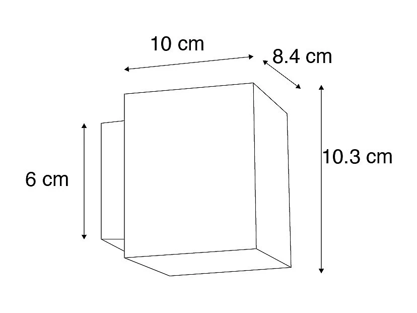 Applique moderne carrée blanche - Sola