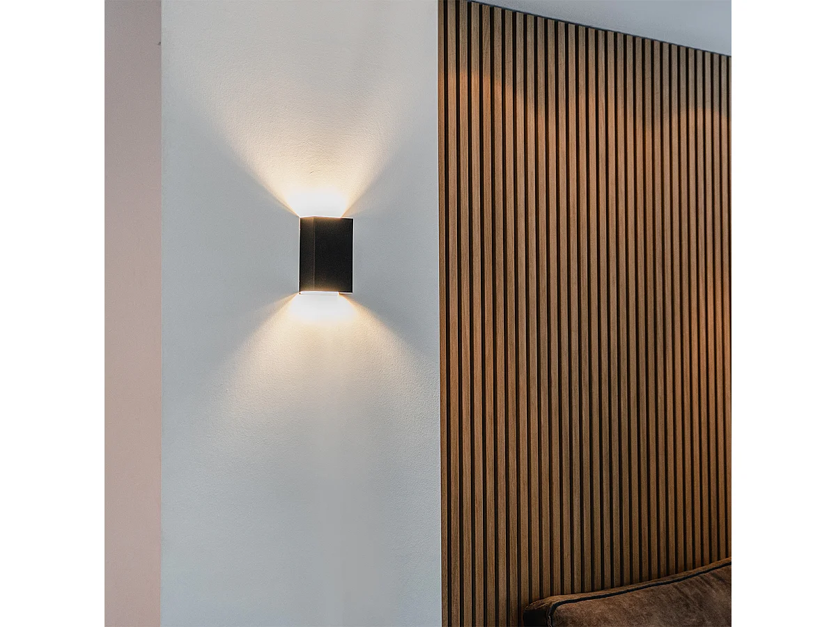 Applique murale moderne noire 2 lumières - Otan S