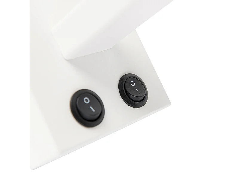 Applique moderne blanc avec abat-jour blanc - Brescia