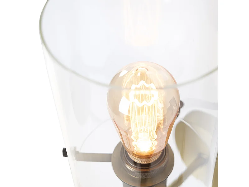 Applique moderne bronze et verre - Dôme