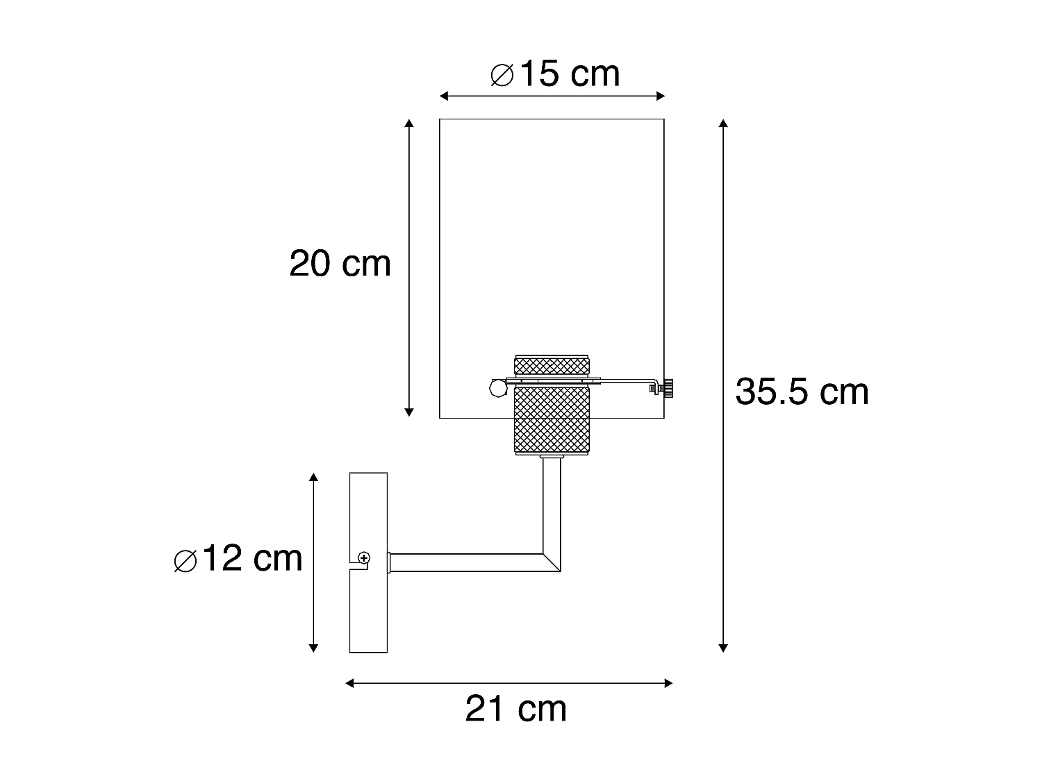 Applique murale moderne bronze avec verre - Dome