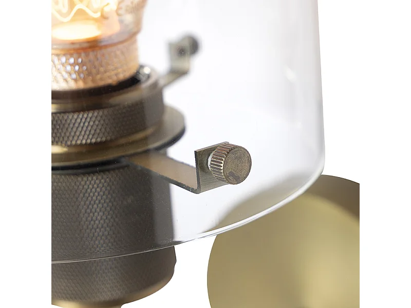 Applique murale moderne bronze avec verre - Dome