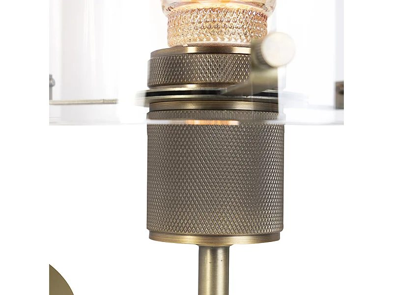 Applique murale moderne bronze avec verre - Dome