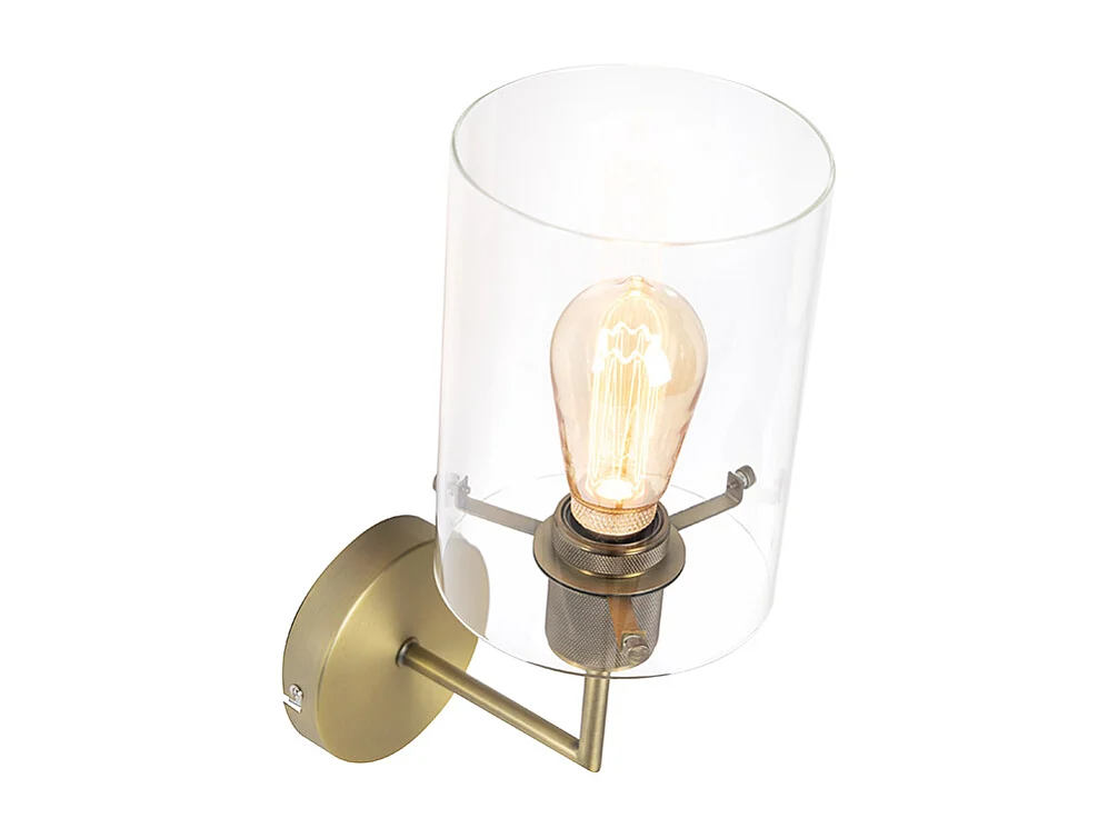 Applique murale moderne bronze avec verre - Dome