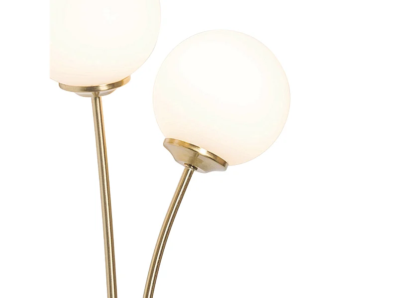 Applique moderne or avec verre opale 2 lumières - Athènes