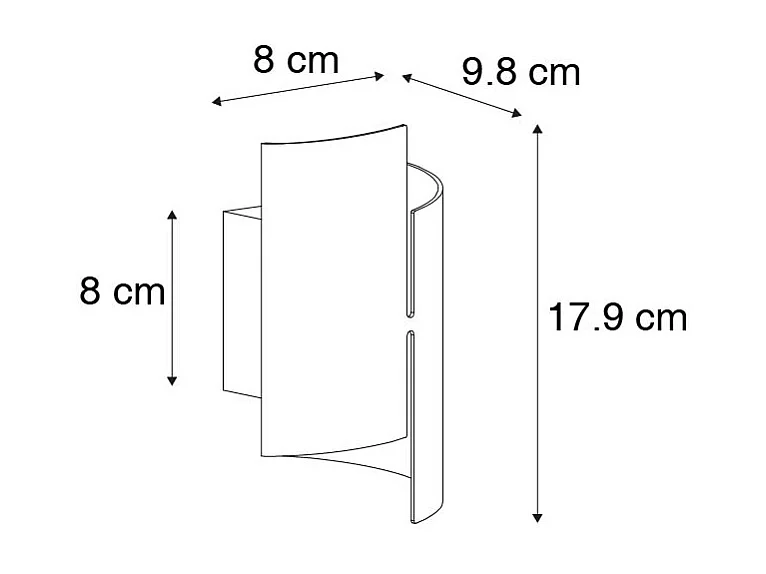 Applique design noir avec or - Faldo