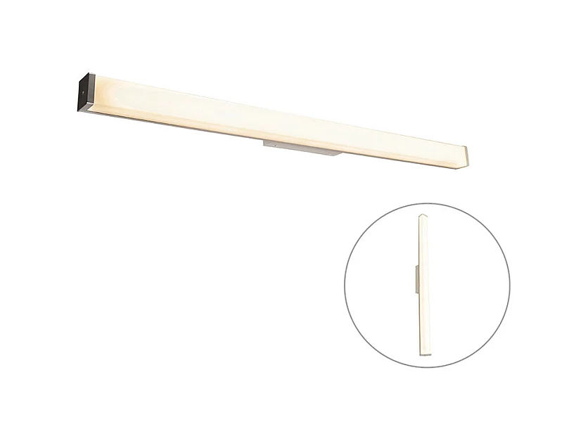 Applique de salle de bain moderne acier 92 cm IP44 - Cascada