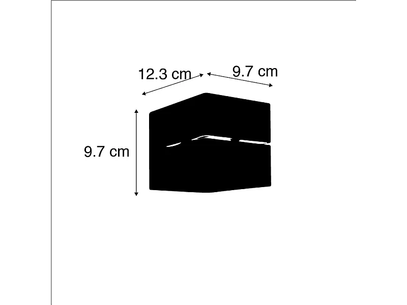 Set de 4 appliques modernes noires et dorées 2 lumières - Transfer Groove