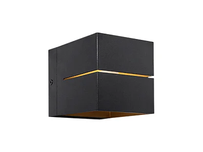 Set de 4 appliques modernes noires et dorées 2 lumières - Transfer Groove