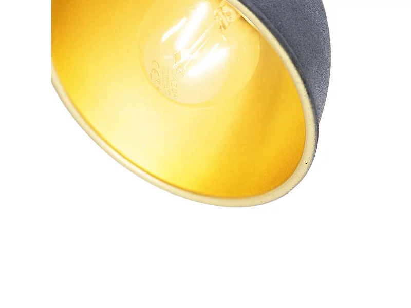 Applique murale industrielle en béton avec cuivre réglable - Liko