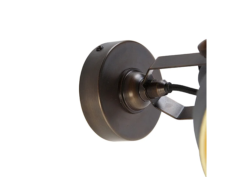 Applique murale industrielle en béton avec cuivre réglable - Liko