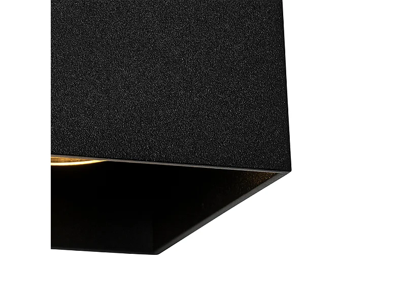 Applique murale carrée design noire - Sabbir