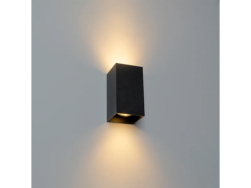 Applique murale carrée design noire - Sabbir