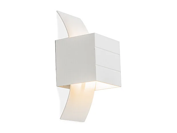 Applique murale moderne blanche avec effet de lumière - Amy