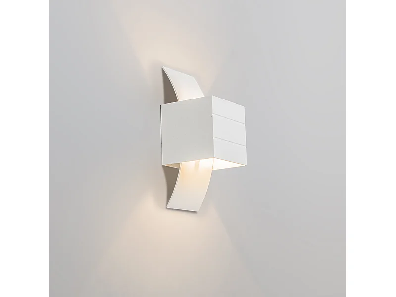 Applique murale moderne blanche avec effet de lumière - Amy