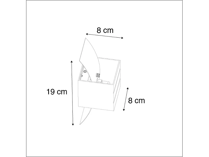Applique murale moderne blanche avec effet de lumière - Amy