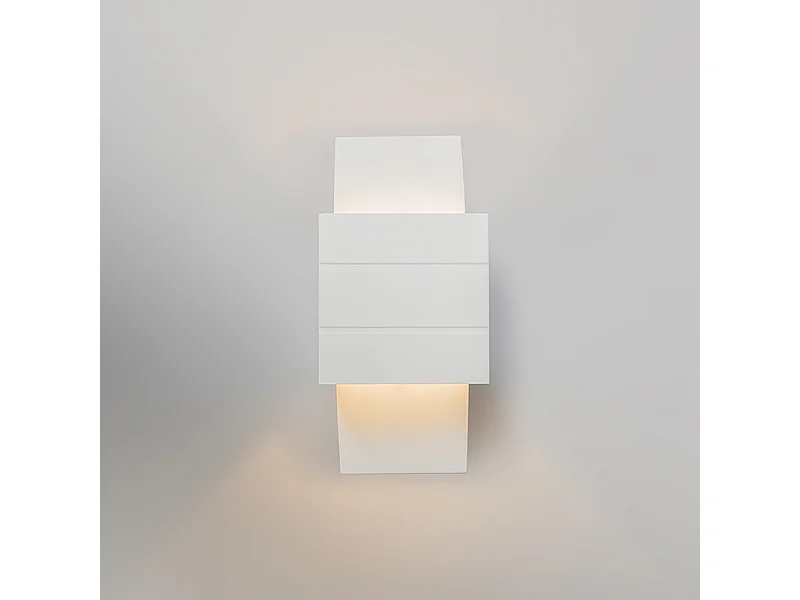 Applique murale moderne blanche avec effet de lumière - Amy