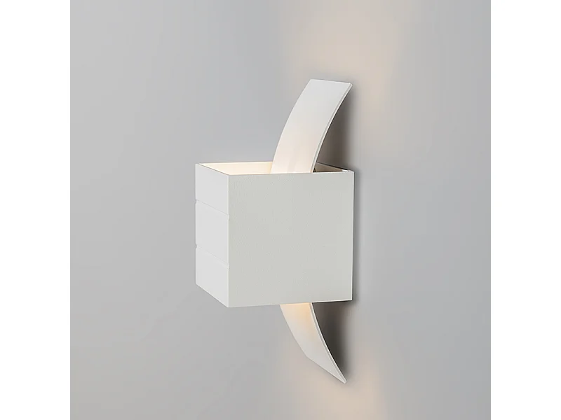 Applique murale moderne blanche avec effet de lumière - Amy