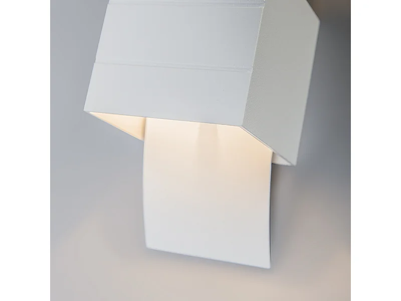 Applique murale moderne blanche avec effet de lumière - Amy