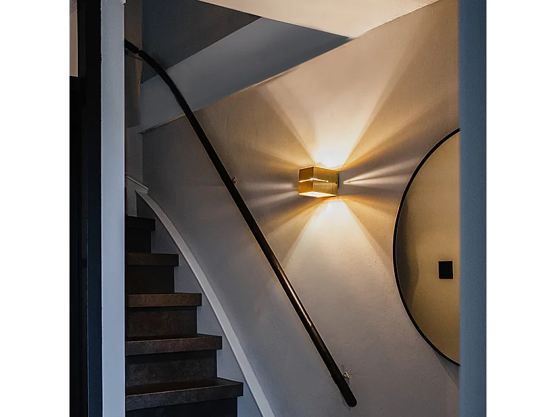 Applique murale moderne dorée 9,7 cm - Transfer Groove