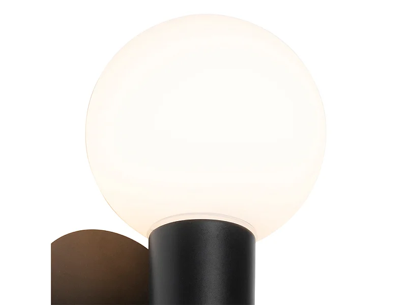 Applique moderne noir IP44 2 lumières - CEDERIC