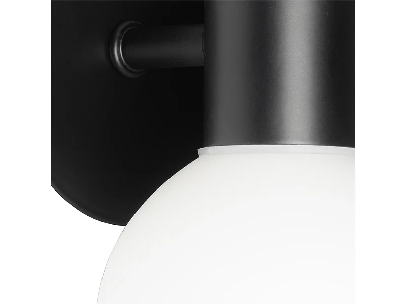 Applique moderne noir IP44 2 lumières - CEDERIC
